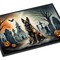 Edge Collections - 18" x 27" - Multicolor - Belgian Malinois Halloween Doormat Indoor Outdoor Rug - 1 Piece